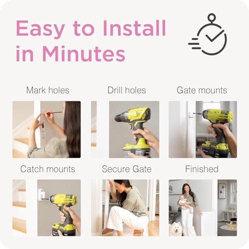 Retractable Baby Gate Perma Child Safety 33" Tall x 55” Wide, Mesh, for Stairs, Doorways, Dogs, Pets, Indoor, Outdoor, One-Handed Operation, Locking, Easy Install, Hardware Mount, Black
