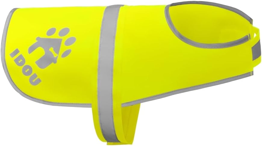 Blaze Orange Reflective Dog Safety Vest for Walking & Jogging L