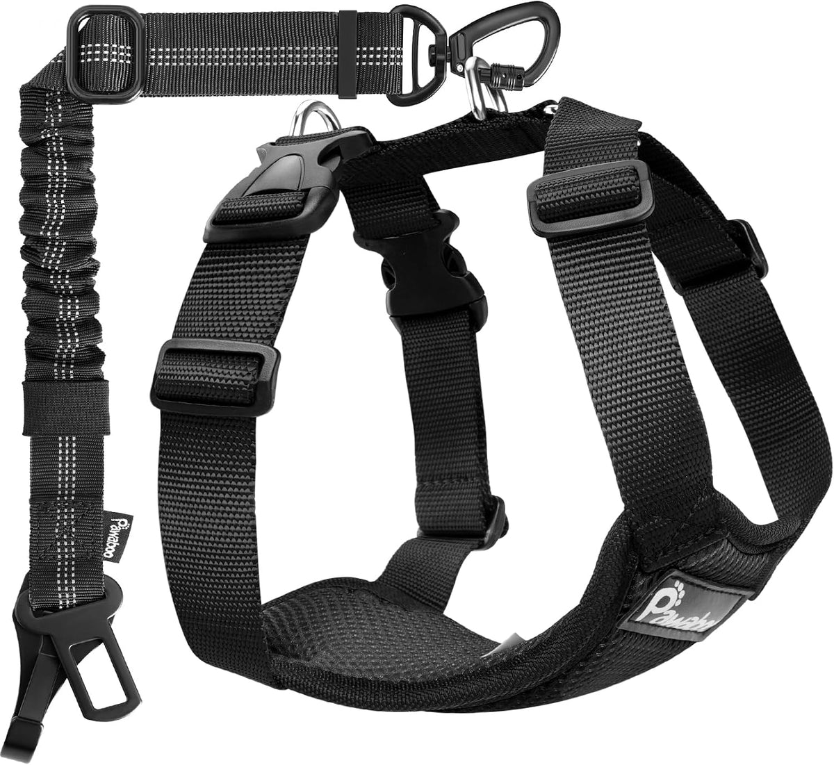 Dog Seat Belt Harness for Car, Seatbelt Harness with 2 in 1 Buckle