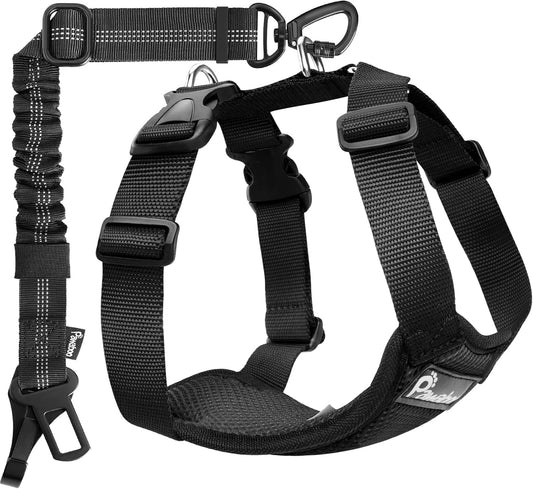 Dog Seat Belt Harness for Car, Seatbelt Harness with 2 in 1 Buckle
