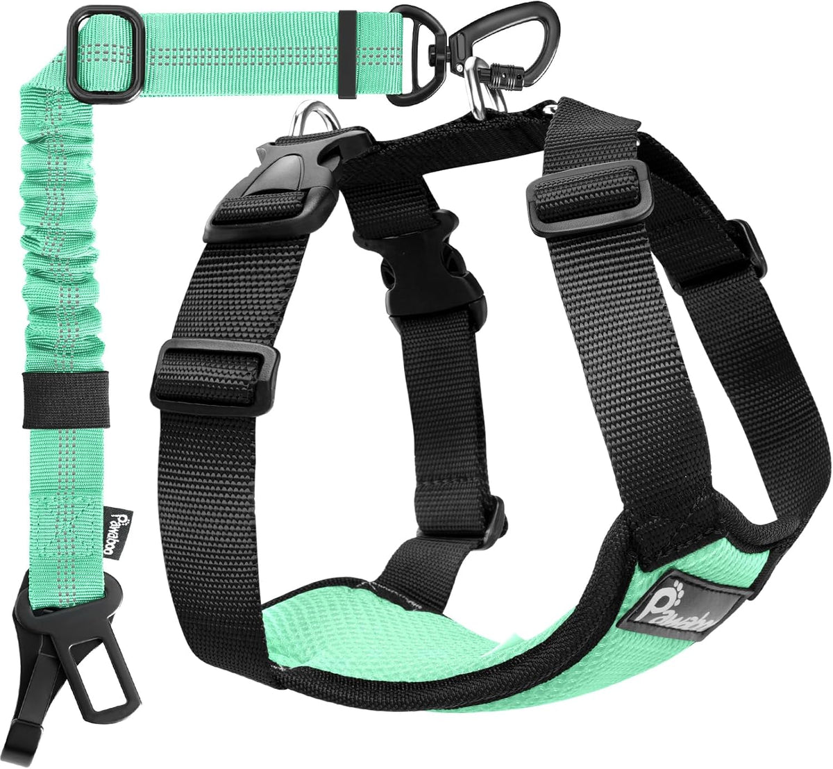 Dog Seat Belt Harness for Car, Seatbelt Harness with 2 in 1 Buckle