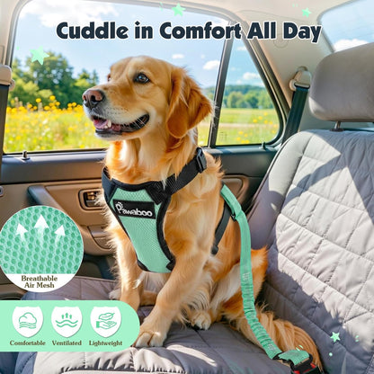 Dog Seat Belt Harness for Car, Seatbelt Harness with 2 in 1 Buckle