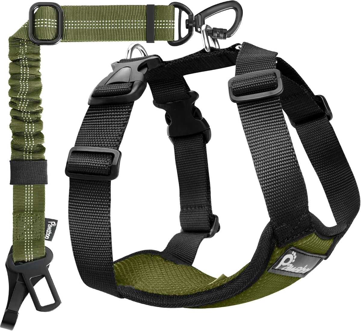 Dog Seat Belt Harness for Car, Seatbelt Harness with 2 in 1 Buckle