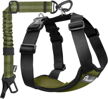 Dog Seat Belt Harness for Car, Seatbelt Harness with 2 in 1 Buckle