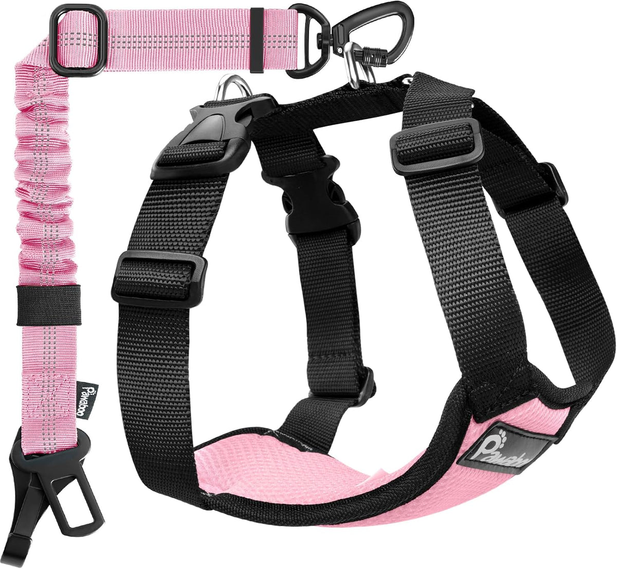 Dog Seat Belt Harness for Car, Seatbelt Harness with 2 in 1 Buckle