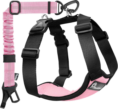 Dog Seat Belt Harness for Car, Seatbelt Harness with 2 in 1 Buckle