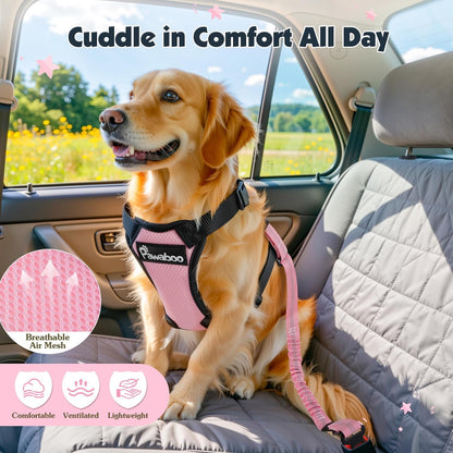 Dog Seat Belt Harness for Car, Seatbelt Harness with 2 in 1 Buckle