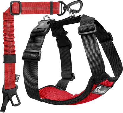 Dog Seat Belt Harness for Car, Seatbelt Harness with 2 in 1 Buckle