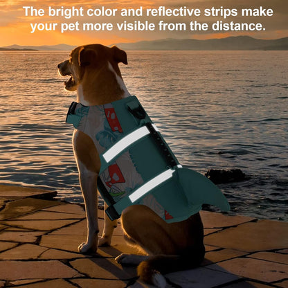 Dog Life Jacket Shark, Dog Life Vest Adjustable Ripstop, Dog Swimming Safety Vest with Superior Buoyancy & Rescue Handle for Small Medium Large Dogs, Swim, Pool, Beach, Boating