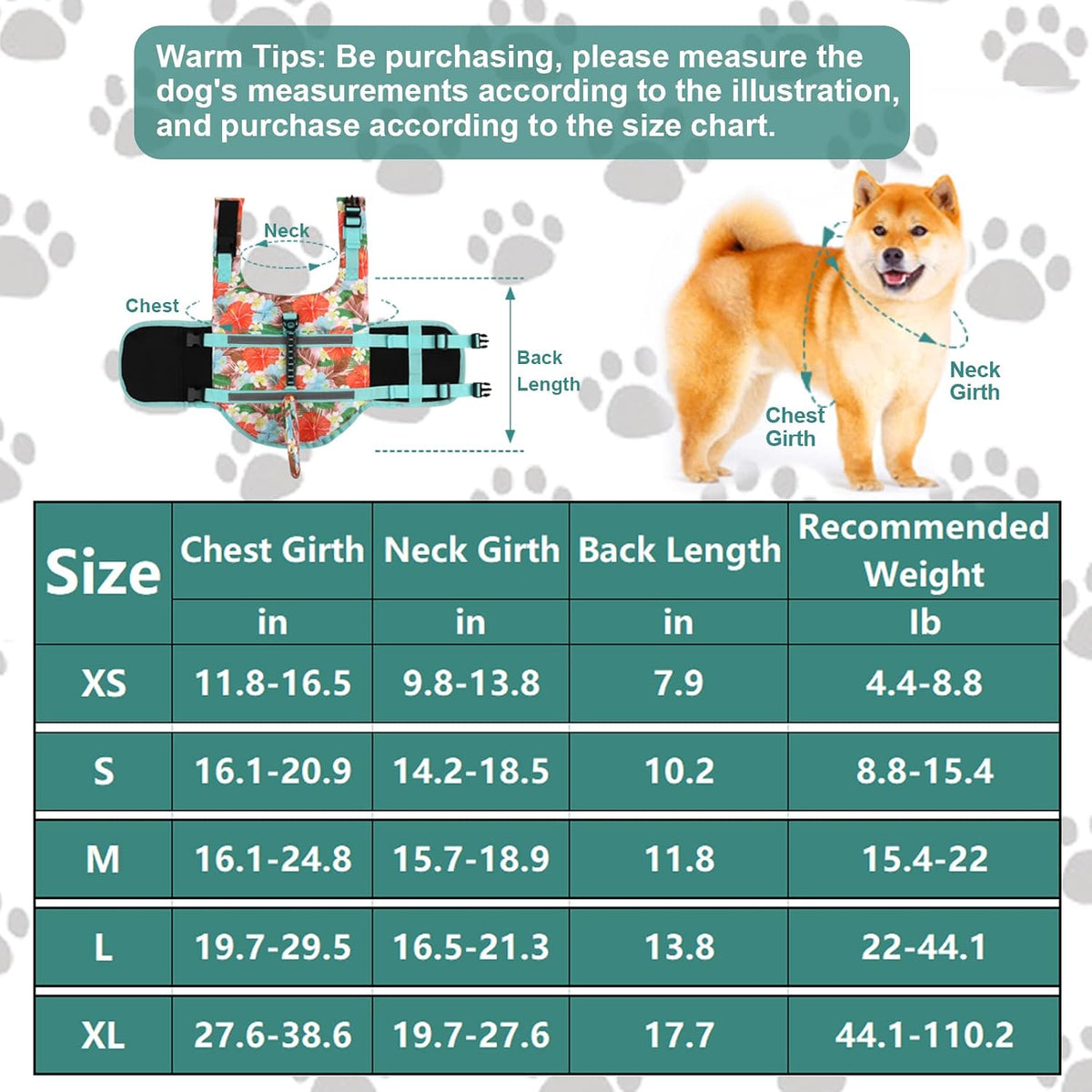 Dog Life Jacket Shark, Dog Life Vest Adjustable Ripstop, Dog Swimming Safety Vest with Superior Buoyancy & Rescue Handle for Small Medium Large Dogs, Swim, Pool, Beach, Boating