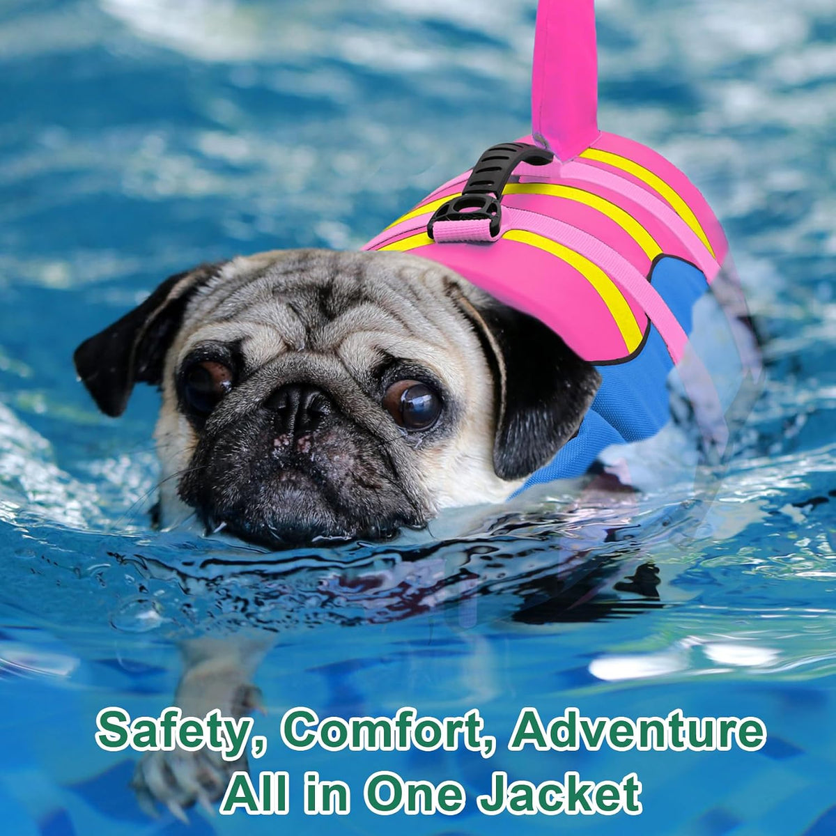 Dog Life Jacket Shark, Dog Life Vest Adjustable Ripstop, Dog Swimming Safety Vest with Superior Buoyancy & Rescue Handle for Small Medium Large Dogs, Swim, Pool, Beach, Boating