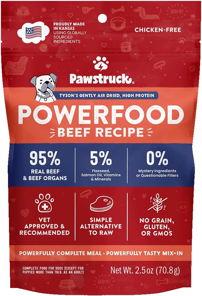 Air Dried Dog Food Beef Recipe, Vet Recommended, Made in USA, 2lb
