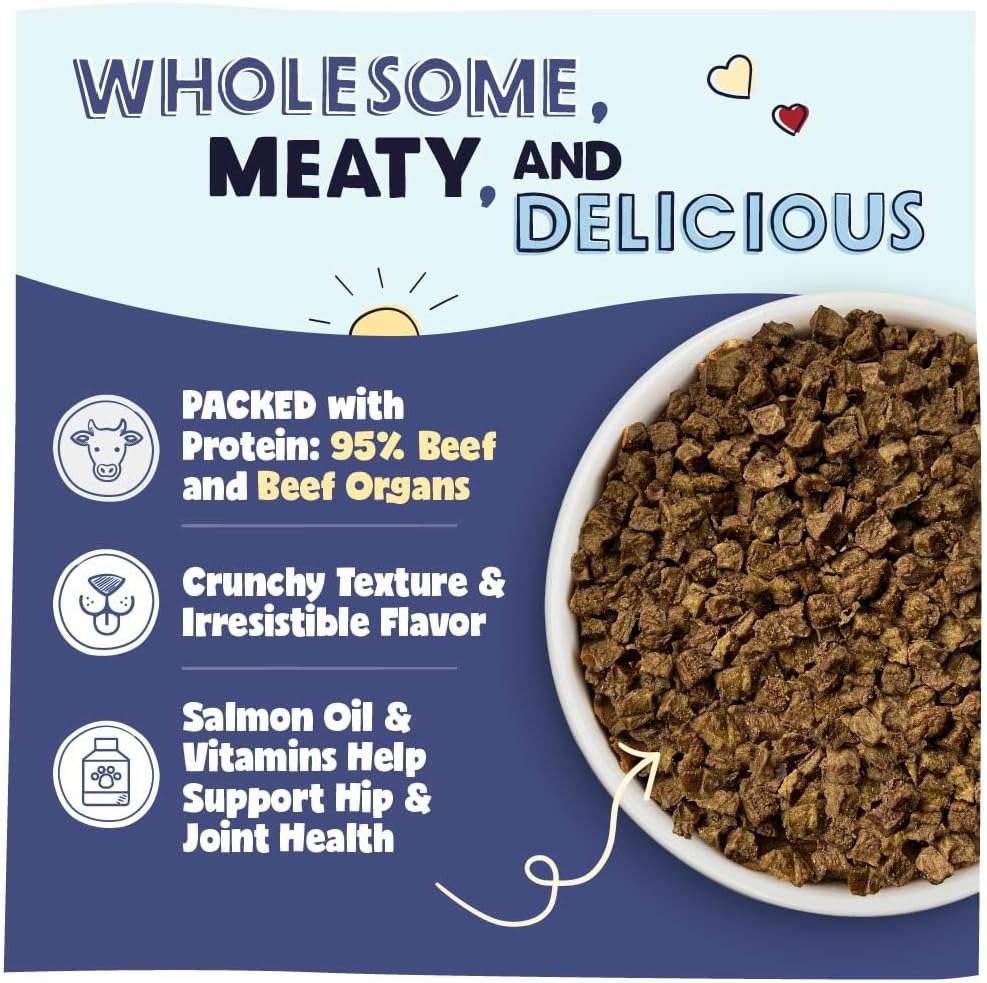 Air Dried Dog Food Beef Recipe, Vet Recommended, Made in USA, 2lb