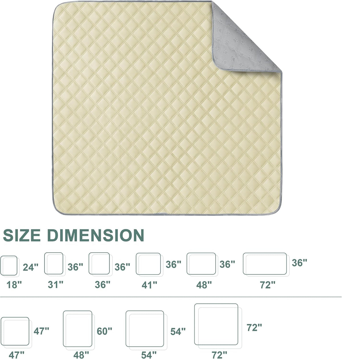 Reusable Washable Pee Pads for Dogs Large/Extra Large 36'' x 41'', Absorbent Pet Puppy Dog Training Pads Non-Slip, Waterproof Whelping Potty Pads for Dogs Leak-Proof