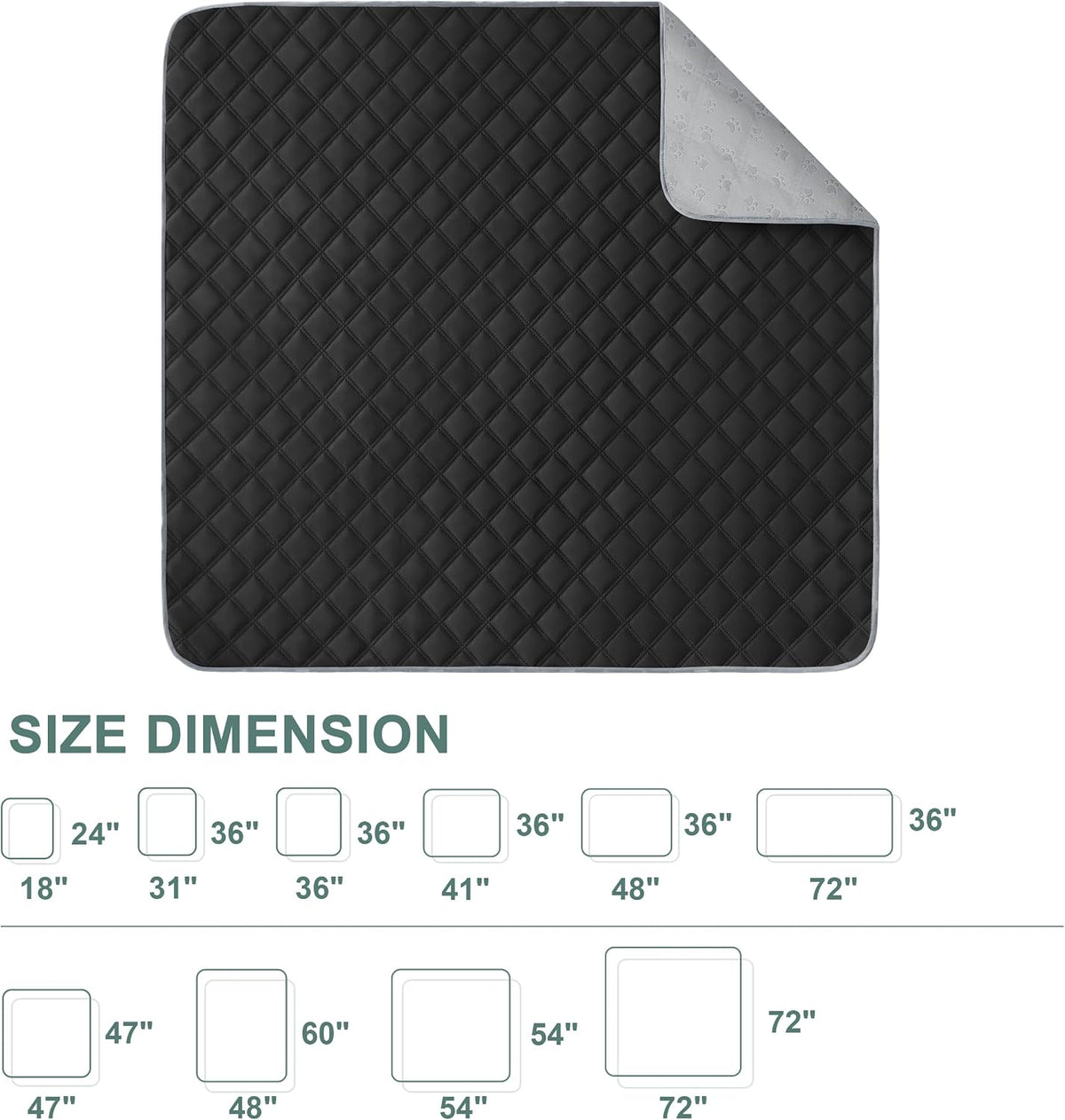 Reusable Washable Pee Pads for Dogs Large/Extra Large 36'' x 41'', Absorbent Pet Puppy Dog Training Pads Non-Slip, Waterproof Whelping Potty Pads for Dogs Leak-Proof