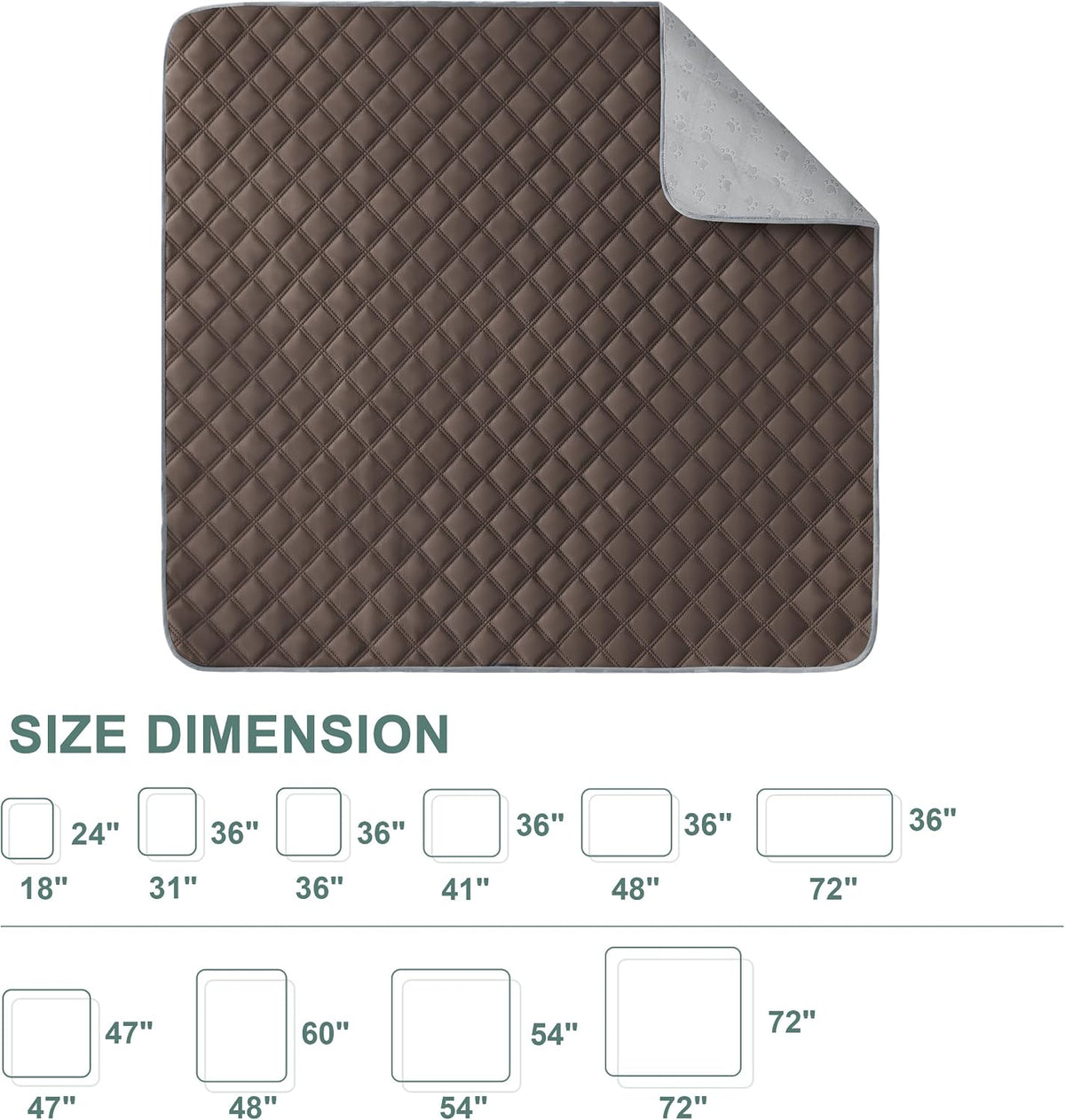 Reusable Washable Pee Pads for Dogs Large/Extra Large 36'' x 41'', Absorbent Pet Puppy Dog Training Pads Non-Slip, Waterproof Whelping Potty Pads for Dogs Leak-Proof