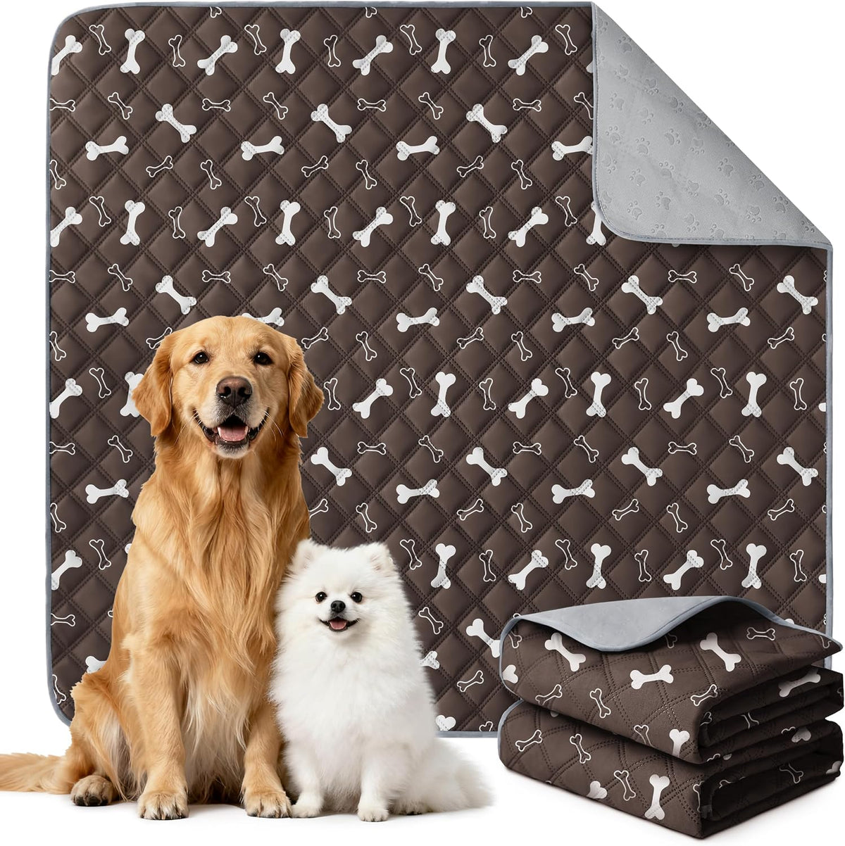Reusable Washable Pee Pads for Dogs Large/Extra Large 36'' x 41'', Absorbent Pet Puppy Dog Training Pads Non-Slip, Waterproof Whelping Potty Pads for Dogs Leak-Proof