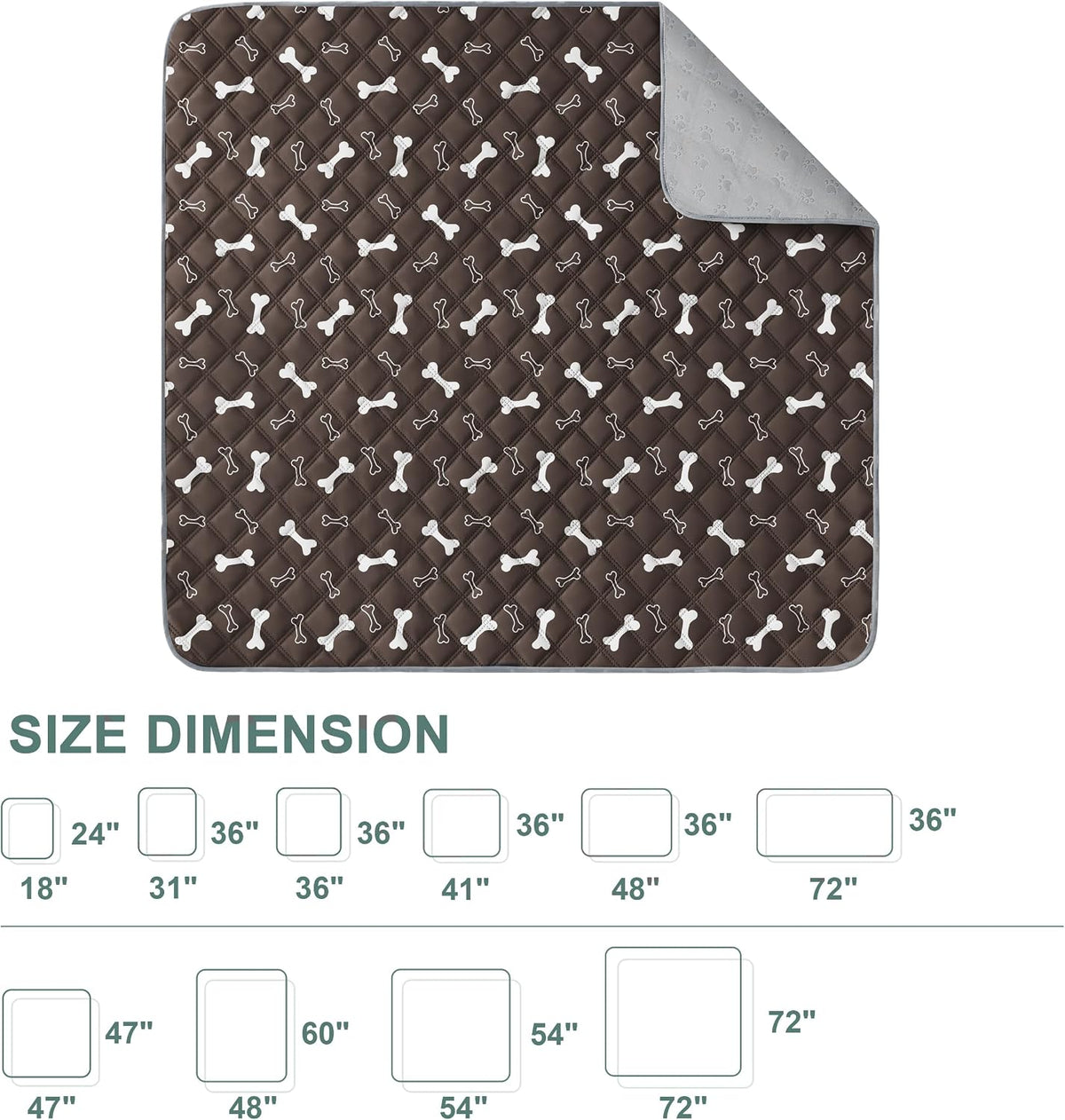 Reusable Washable Pee Pads for Dogs Large/Extra Large 36'' x 41'', Absorbent Pet Puppy Dog Training Pads Non-Slip, Waterproof Whelping Potty Pads for Dogs Leak-Proof