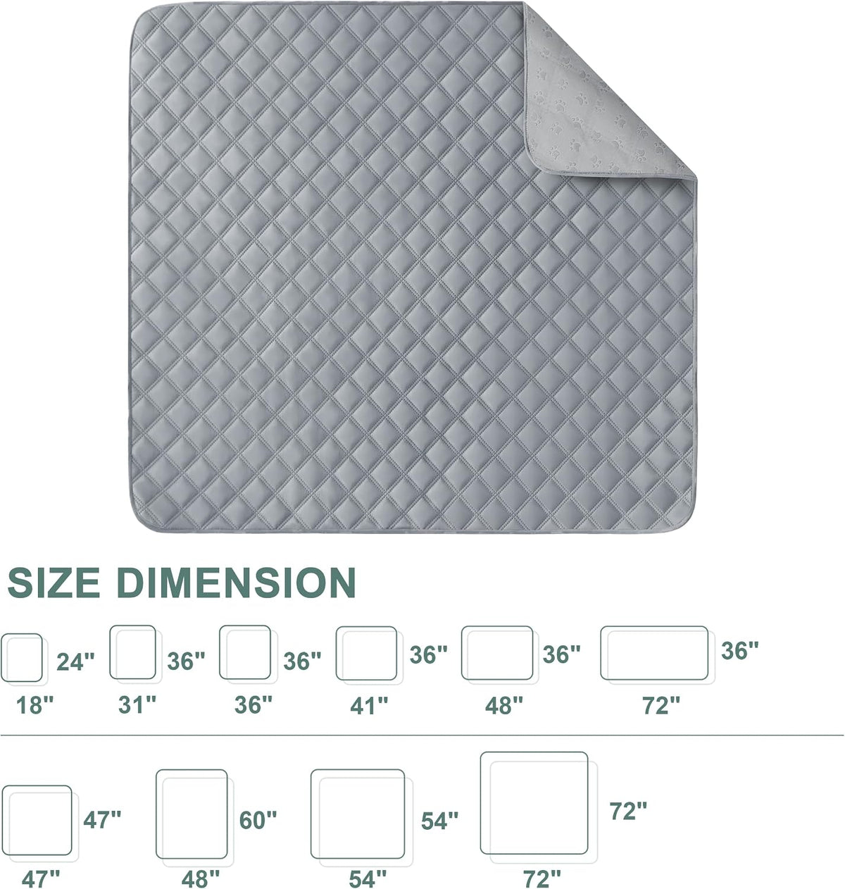 Reusable Washable Pee Pads for Dogs Large/Extra Large 36'' x 41'', Absorbent Pet Puppy Dog Training Pads Non-Slip, Waterproof Whelping Potty Pads for Dogs Leak-Proof