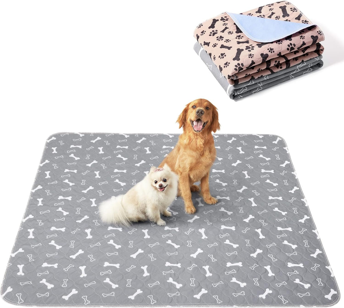 Reusable Washable Pee Pads for Dogs Large/Extra Large 36'' x 41'', Absorbent Pet Puppy Dog Training Pads Non-Slip, Waterproof Whelping Potty Pads for Dogs Leak-Proof