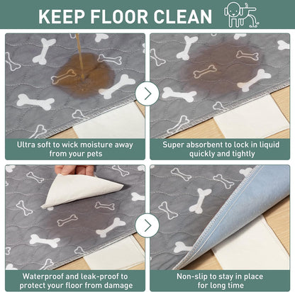 Reusable Washable Pee Pads for Dogs Large/Extra Large 36'' x 41'', Absorbent Pet Puppy Dog Training Pads Non-Slip, Waterproof Whelping Potty Pads for Dogs Leak-Proof