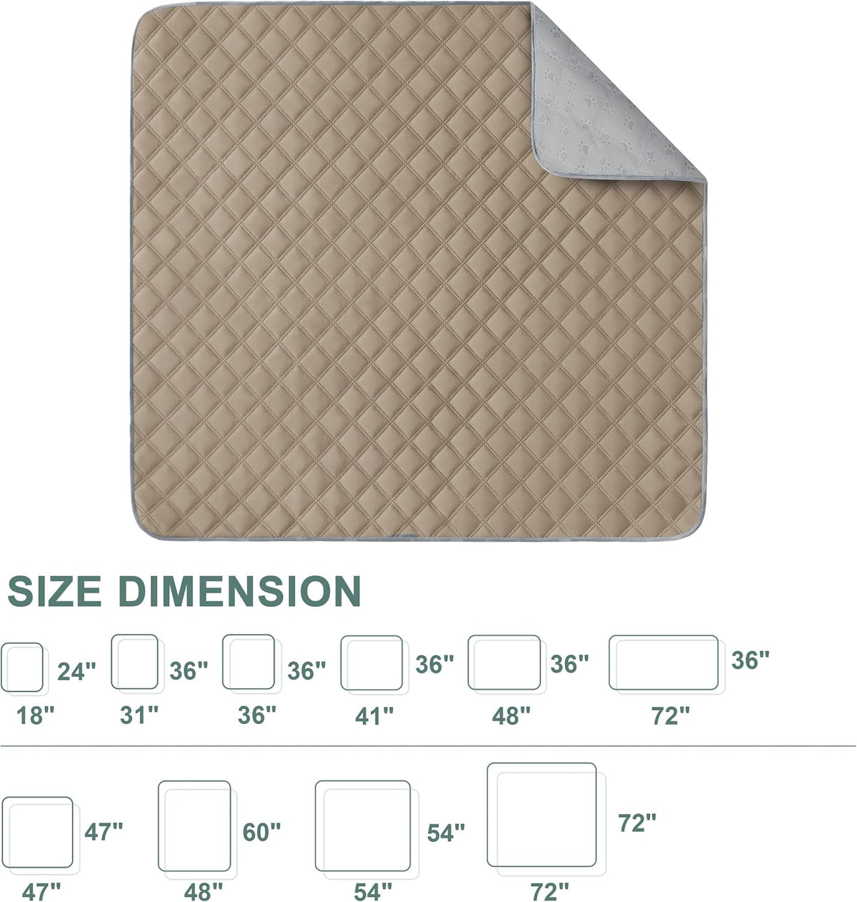 Reusable Washable Pee Pads for Dogs Large/Extra Large 36'' x 41'', Absorbent Pet Puppy Dog Training Pads Non-Slip, Waterproof Whelping Potty Pads for Dogs Leak-Proof