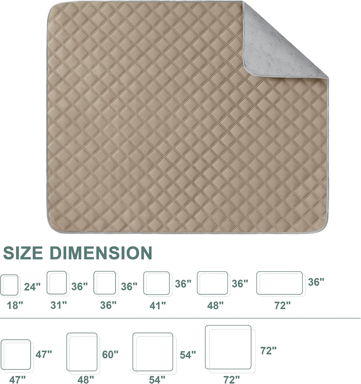 Reusable Washable Pee Pads for Dogs Large/Extra Large 36'' x 41'', Absorbent Pet Puppy Dog Training Pads Non-Slip, Waterproof Whelping Potty Pads for Dogs Leak-Proof