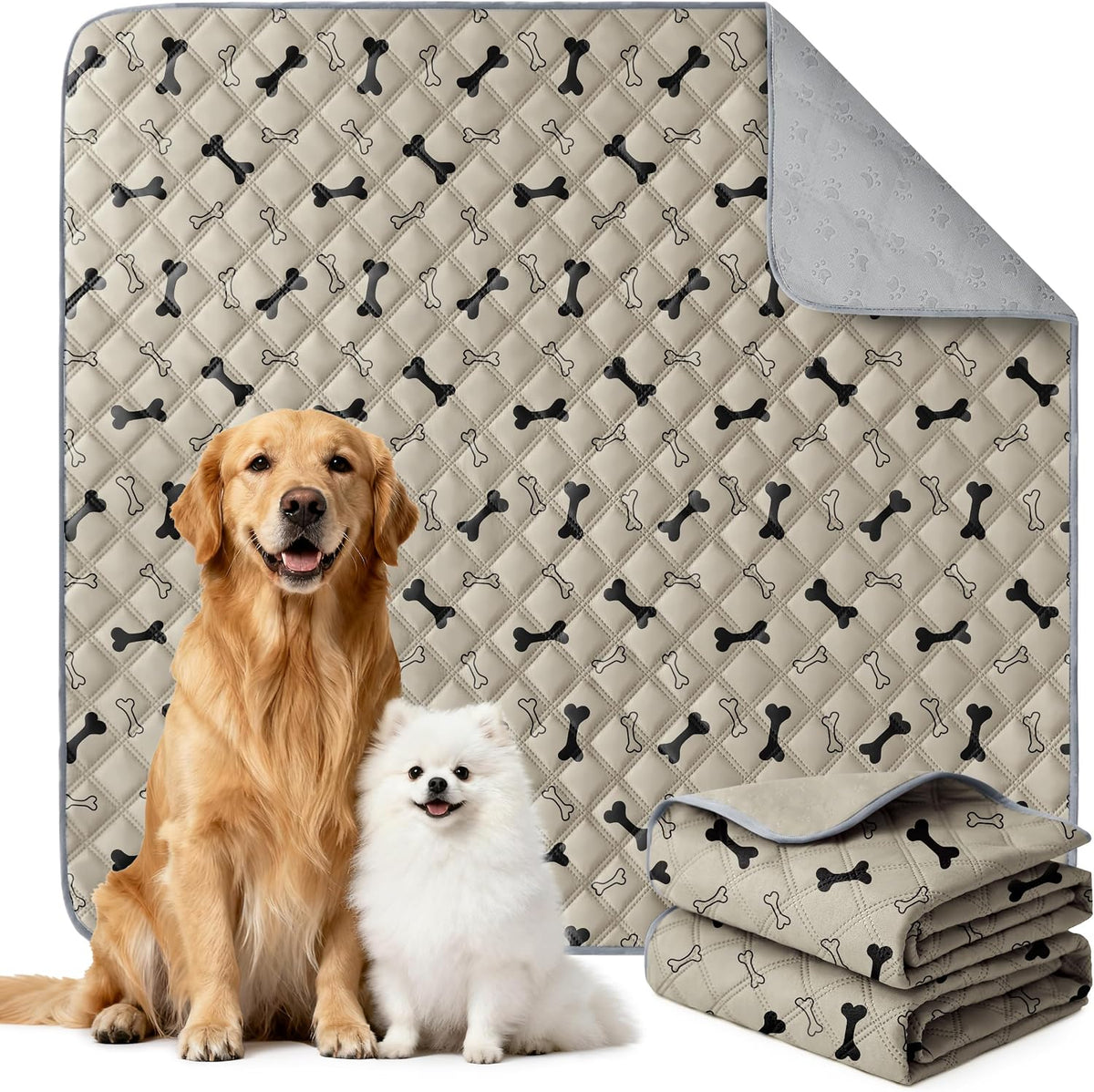 Reusable Washable Pee Pads for Dogs Large/Extra Large 36'' x 41'', Absorbent Pet Puppy Dog Training Pads Non-Slip, Waterproof Whelping Potty Pads for Dogs Leak-Proof