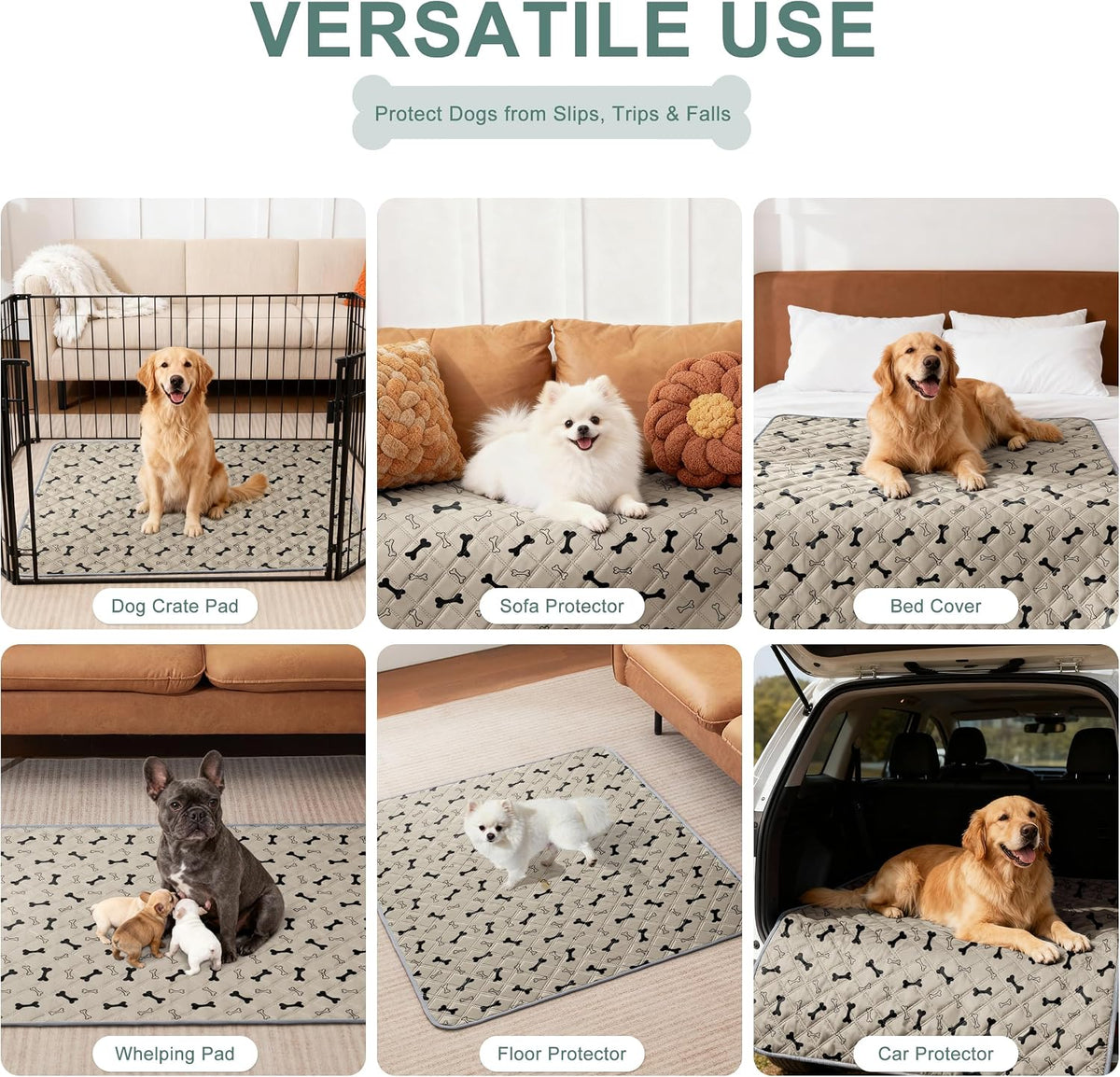 Reusable Washable Pee Pads for Dogs Large/Extra Large 36'' x 41'', Absorbent Pet Puppy Dog Training Pads Non-Slip, Waterproof Whelping Potty Pads for Dogs Leak-Proof