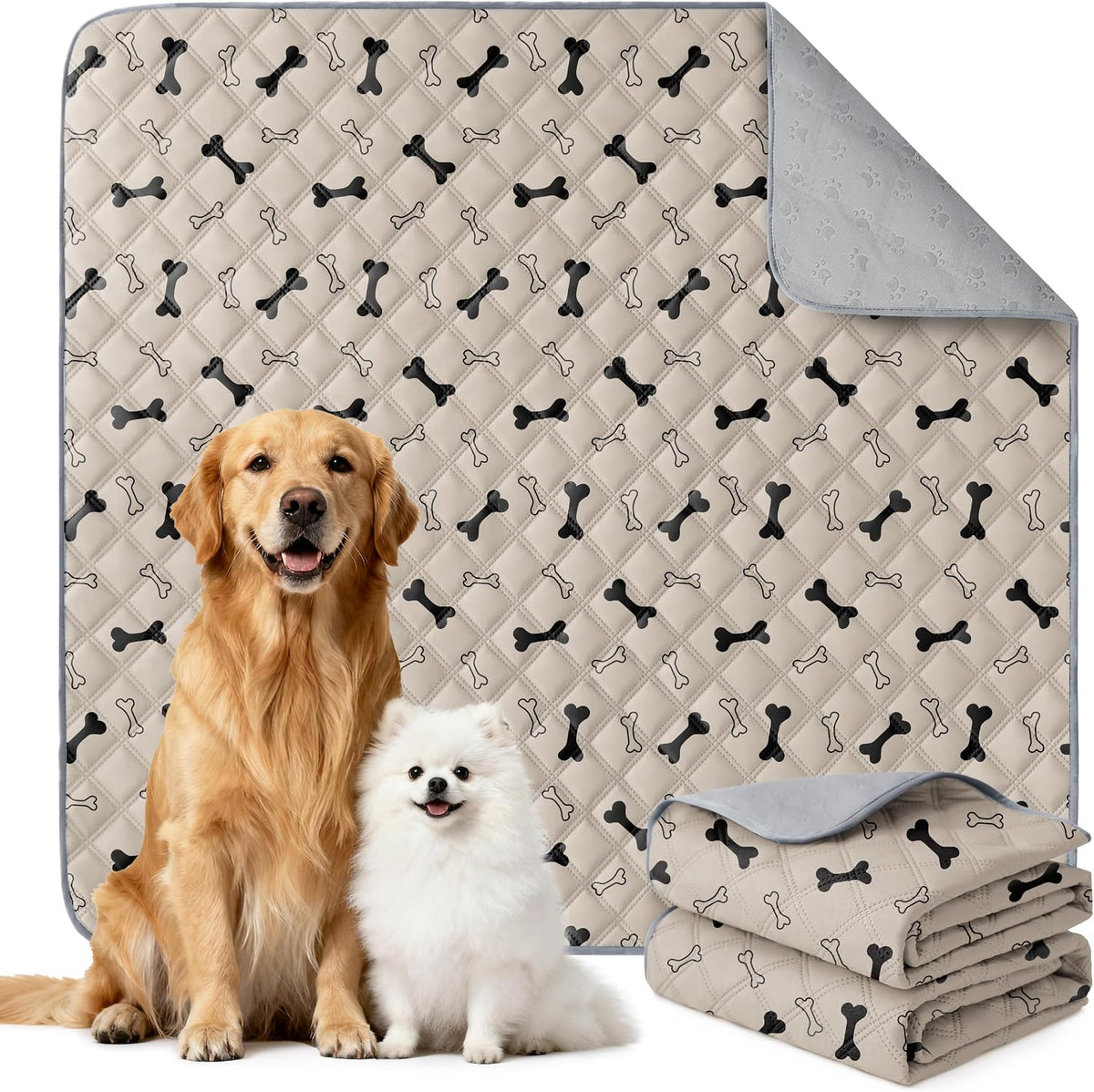 Reusable Washable Pee Pads for Dogs Large/Extra Large 36'' x 41'', Absorbent Pet Puppy Dog Training Pads Non-Slip, Waterproof Whelping Potty Pads for Dogs Leak-Proof