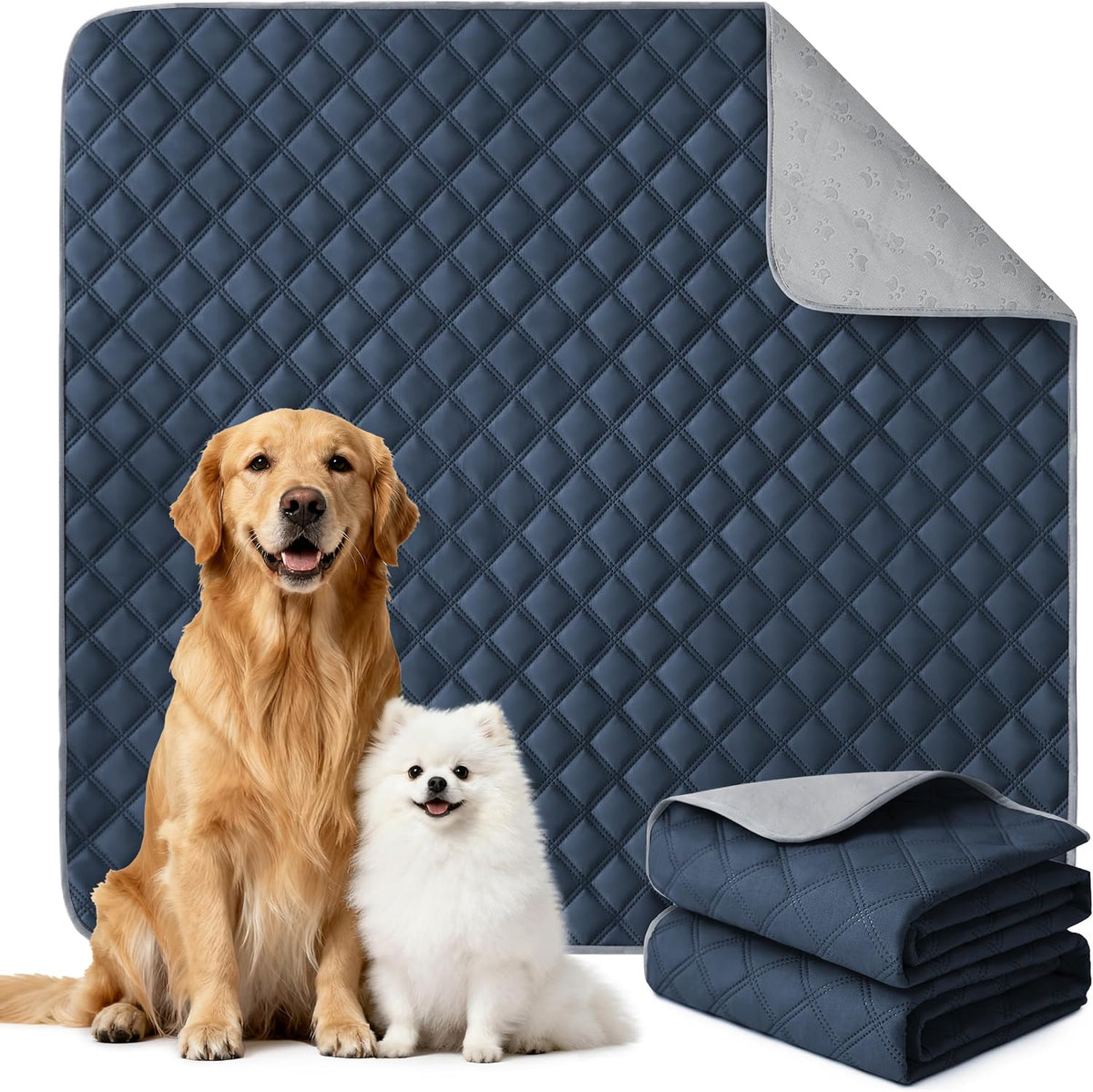 Reusable Washable Pee Pads for Dogs Large/Extra Large 36'' x 41'', Absorbent Pet Puppy Dog Training Pads Non-Slip, Waterproof Whelping Potty Pads for Dogs Leak-Proof