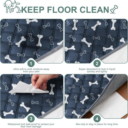 Reusable Washable Pee Pads for Dogs Large/Extra Large 36'' x 41'', Absorbent Pet Puppy Dog Training Pads Non-Slip, Waterproof Whelping Potty Pads for Dogs Leak-Proof