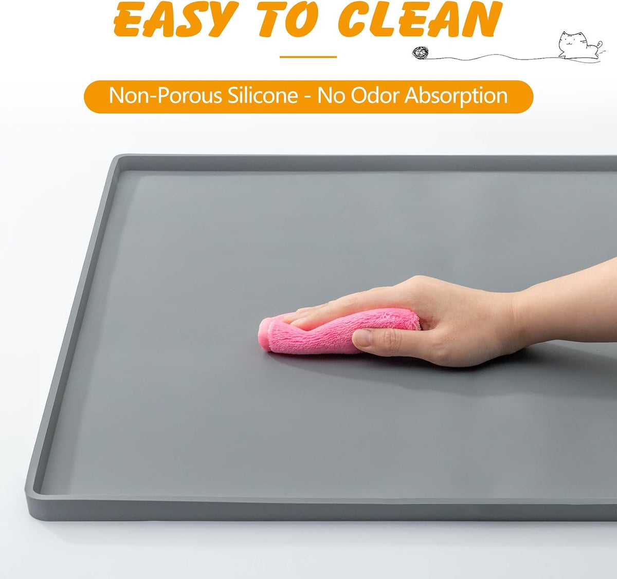 Silicone Dog Pee Pad Holder for 24 x 24 in Pads, Leak-Proof Tray