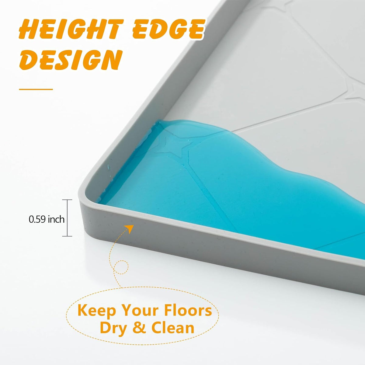 Silicone Dog Pee Pad Holder for 24 x 24 in Pads, Leak-Proof Tray