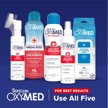 OxyMed Medicated Dog Shampoo, Soothing Oatmeal Formula, 20oz