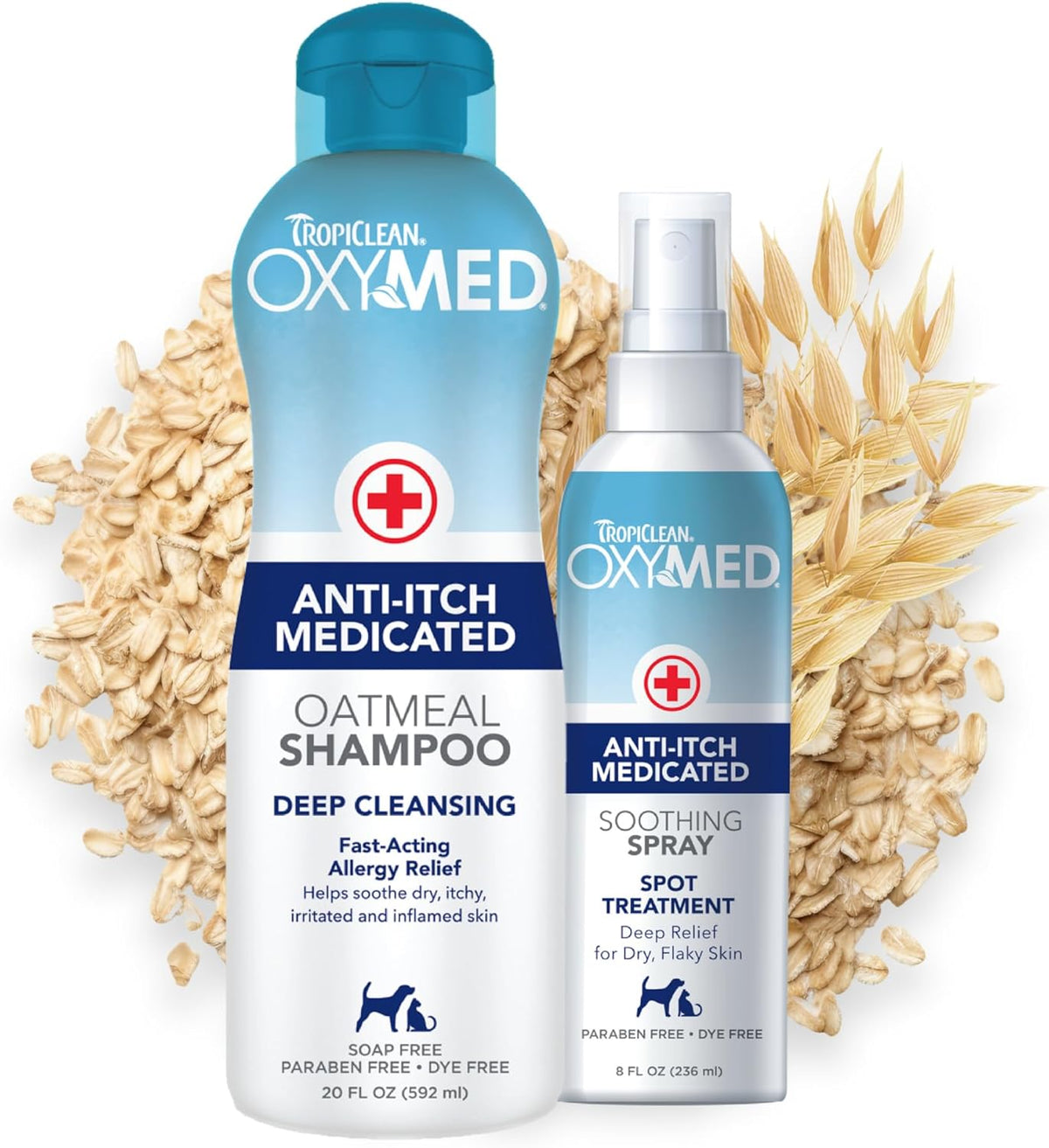 OxyMed Medicated Dog Shampoo, Soothing Oatmeal Formula, 20oz