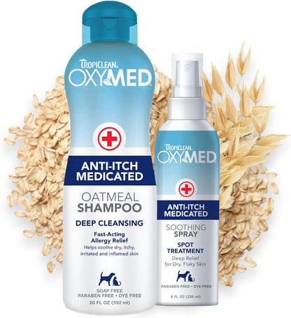 OxyMed Medicated Dog Shampoo, Soothing Oatmeal Formula, 20oz