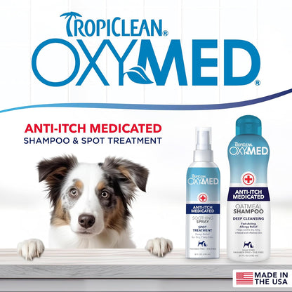 OxyMed Medicated Dog Shampoo, Soothing Oatmeal Formula, 20oz