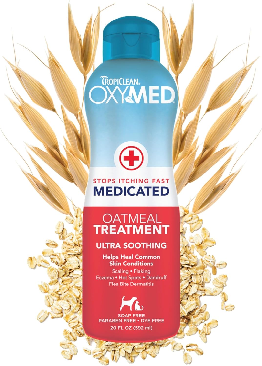 OxyMed Medicated Dog Shampoo, Soothing Oatmeal Formula, 20oz