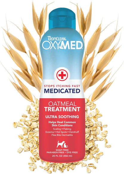 OxyMed Medicated Dog Shampoo, Soothing Oatmeal Formula, 20oz