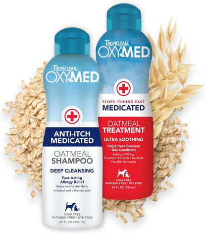 OxyMed Medicated Dog Shampoo, Soothing Oatmeal Formula, 20oz