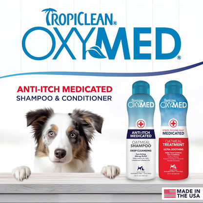 OxyMed Medicated Dog Shampoo, Soothing Oatmeal Formula, 20oz