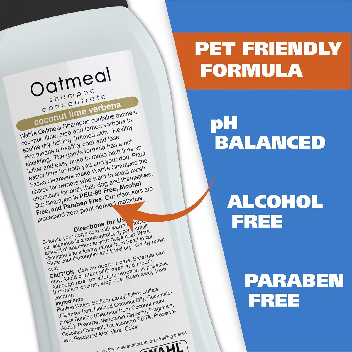 USA Dry Skin & Itch Relief Pet Shampoo for Dogs – Oatmeal Formula with Coconut Lime Verbena Scent & Pet Friendly Formula, 24 Oz - Model 820004A