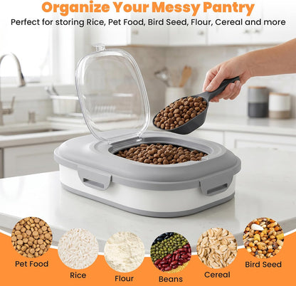 28 Lbs Dog Food Storage Container, Collapsible Cat Food Container