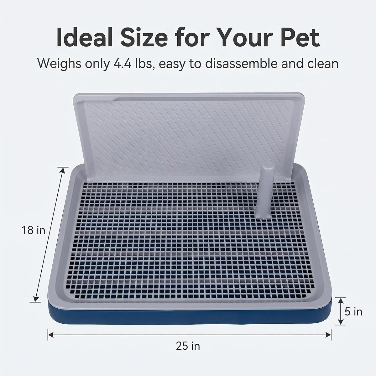 Dog Pee Pad Holder Tray, Puppy Potty Training, 25"x18", PP Plastic, Snap Lock