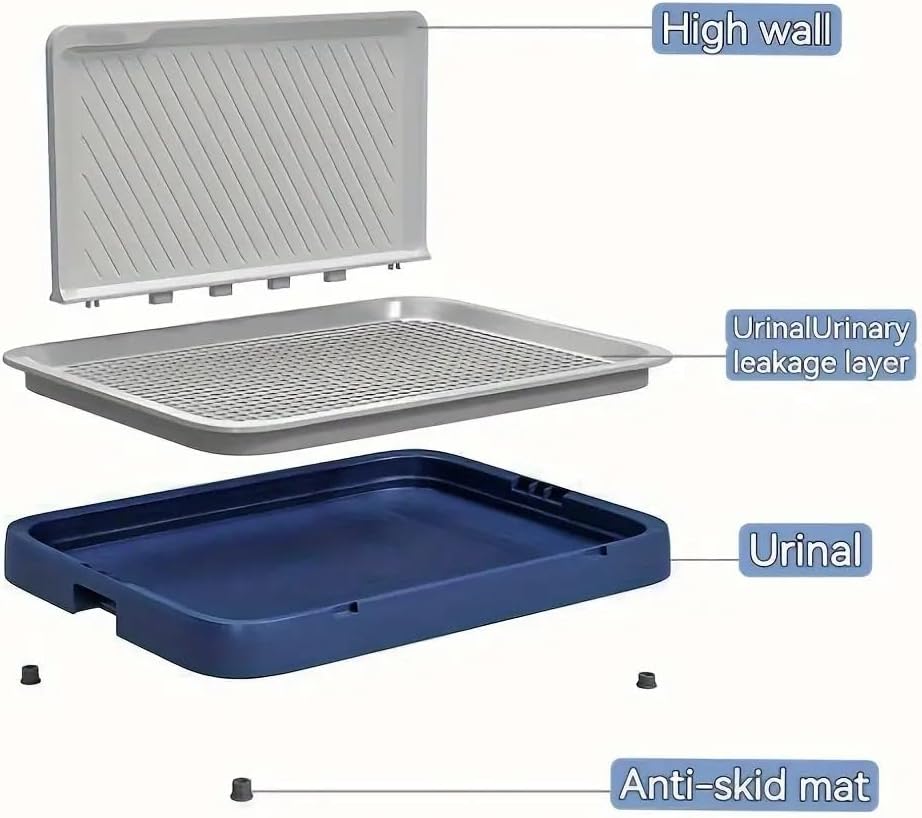 Dog Pee Pad Holder Tray, Puppy Potty Training, 25"x18", PP Plastic, Snap Lock