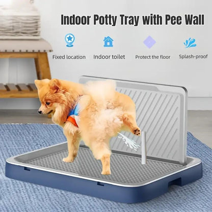 Dog Pee Pad Holder Tray, Puppy Potty Training, 25"x18", PP Plastic, Snap Lock