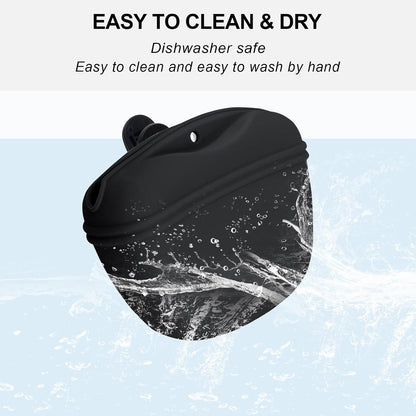 Dog Clicker Training Kit,Silicone Dog Training Treat Pouch and Dog Clickers,Dog Treat Bag with Clicker Training for Dogs,Pet Treat Bag with Magnetic Buckle Closing and Waist Clip,Black