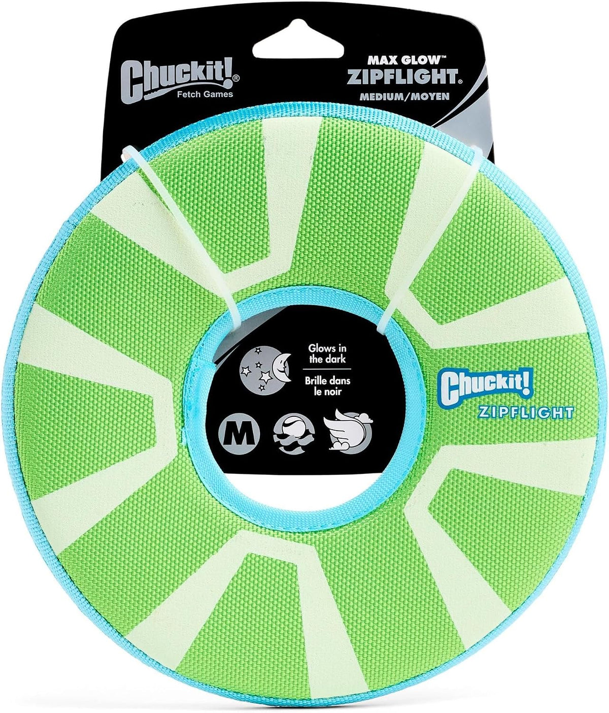 ! Max Glow Zipflight Flying Disc Dog Toy, Floats, Medium, 8.5in