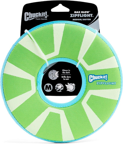 ! Max Glow Zipflight Flying Disc Dog Toy, Floats, Medium, 8.5in